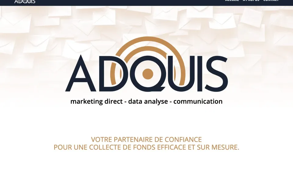 Page d'accueil du site Adquis