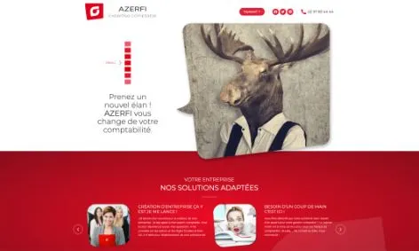 Page d'accueil du site Azerfi