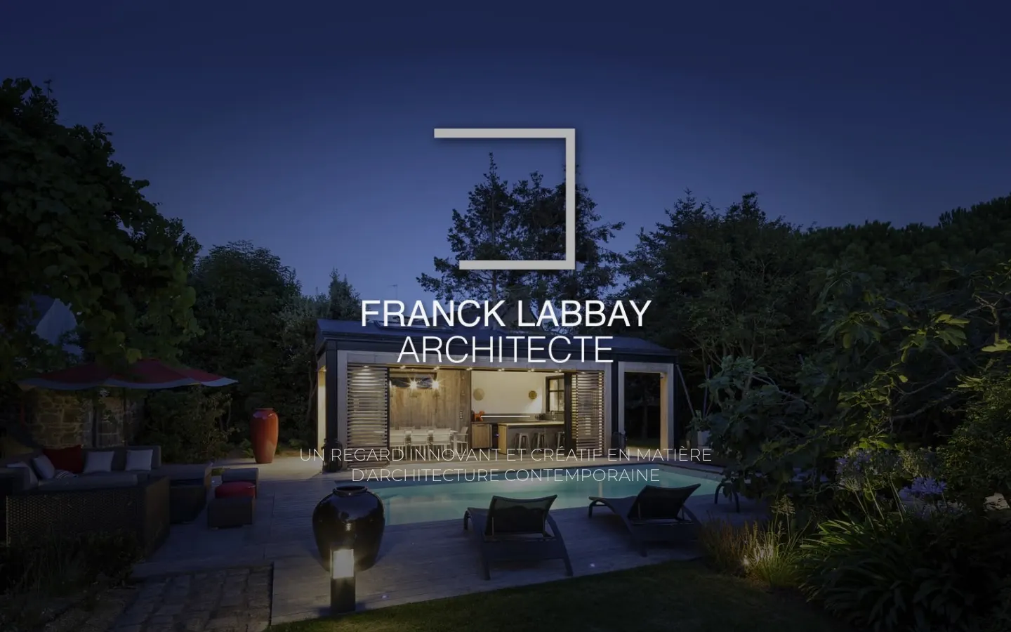Page d'accueil du site de Franck Labbay, architecte