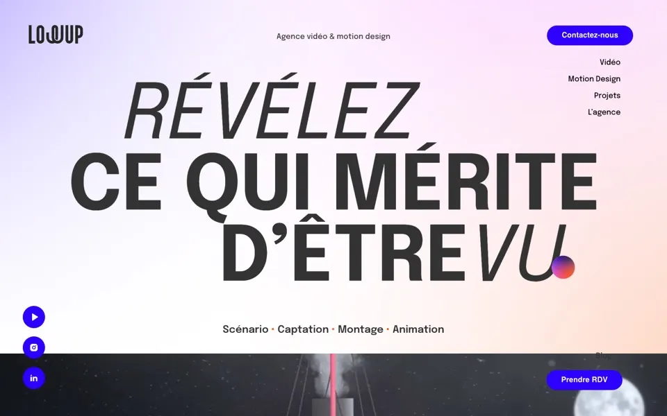 Page d'accueil du site Lowup