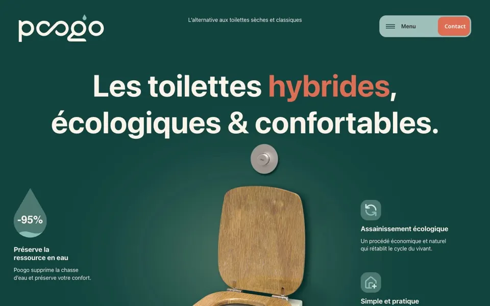 Page d'accueil du site Poogo